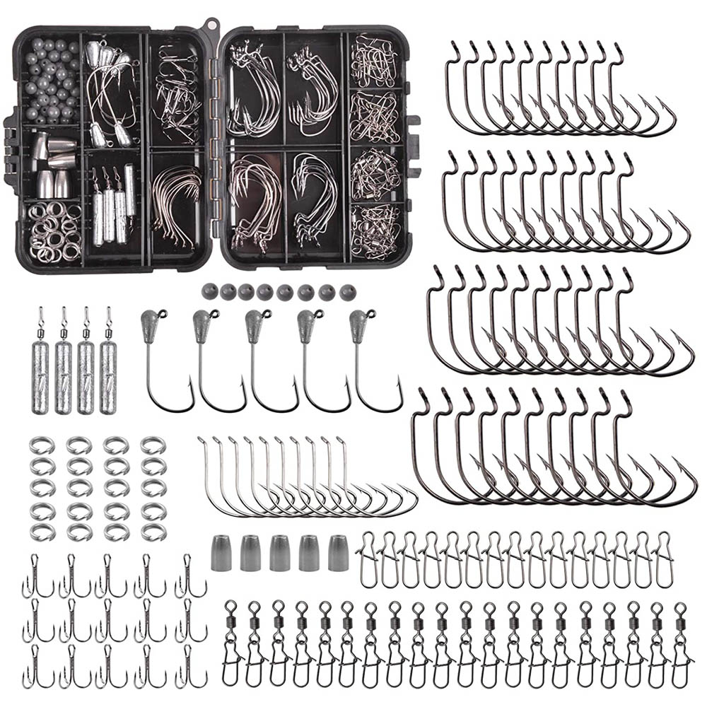Furniture Hardware Jig - 166PCS Visgerei doos Inclusief worm haken