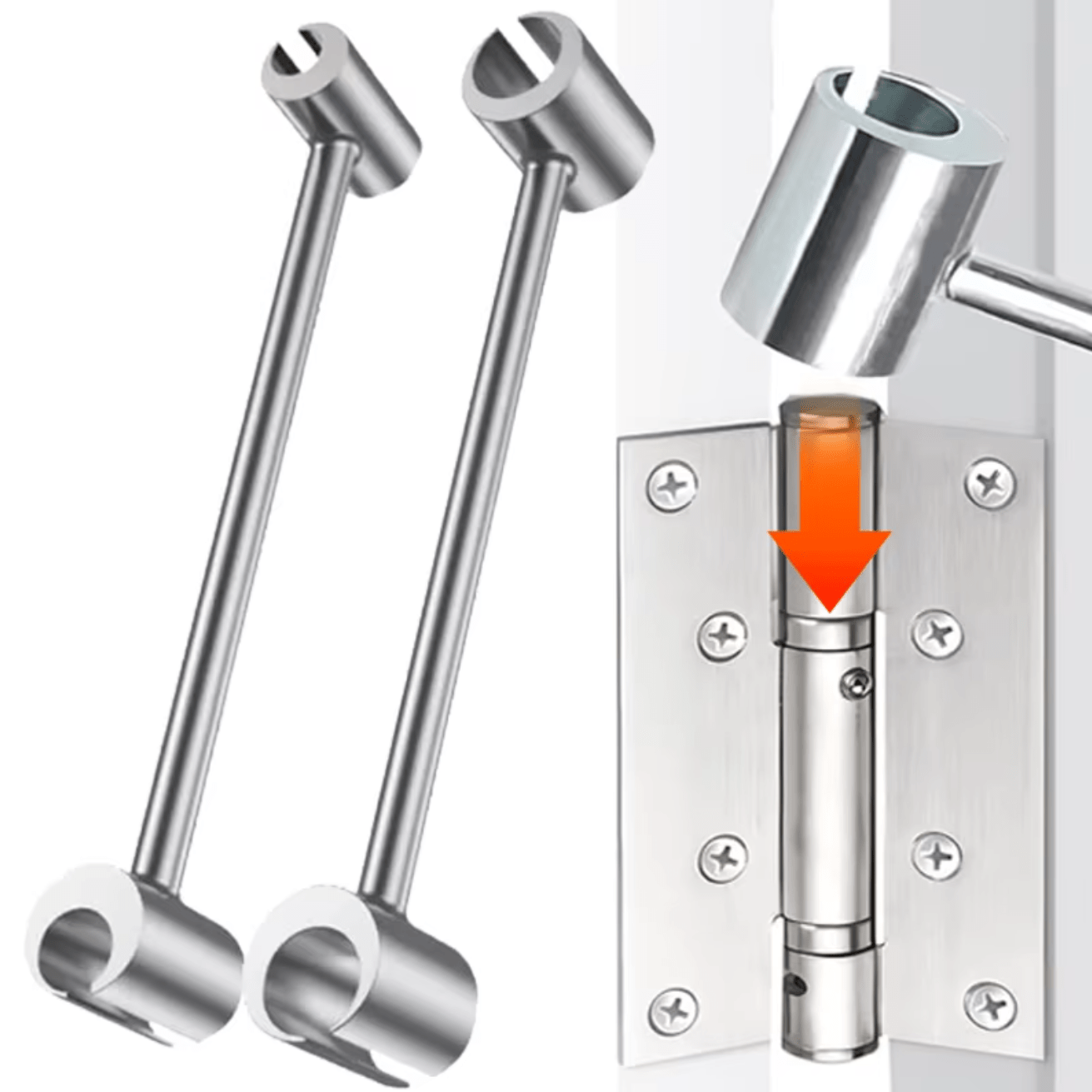 Furniture Hardware Fitting - Dubbelkoppige scharniernaadverstellingsleutel, deurscharnierreparatiesleutel huishoudelijke scharniernaadreparatie handmatig
