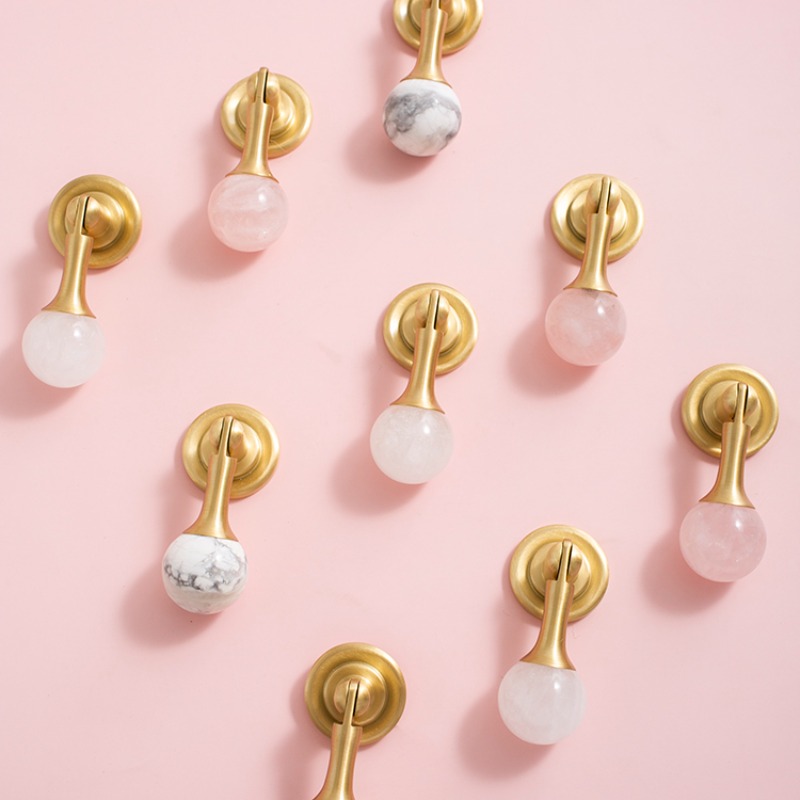 Witte Kristallen Bol + Messing - Furniture Hardware Drop Pulls recensie en prijs