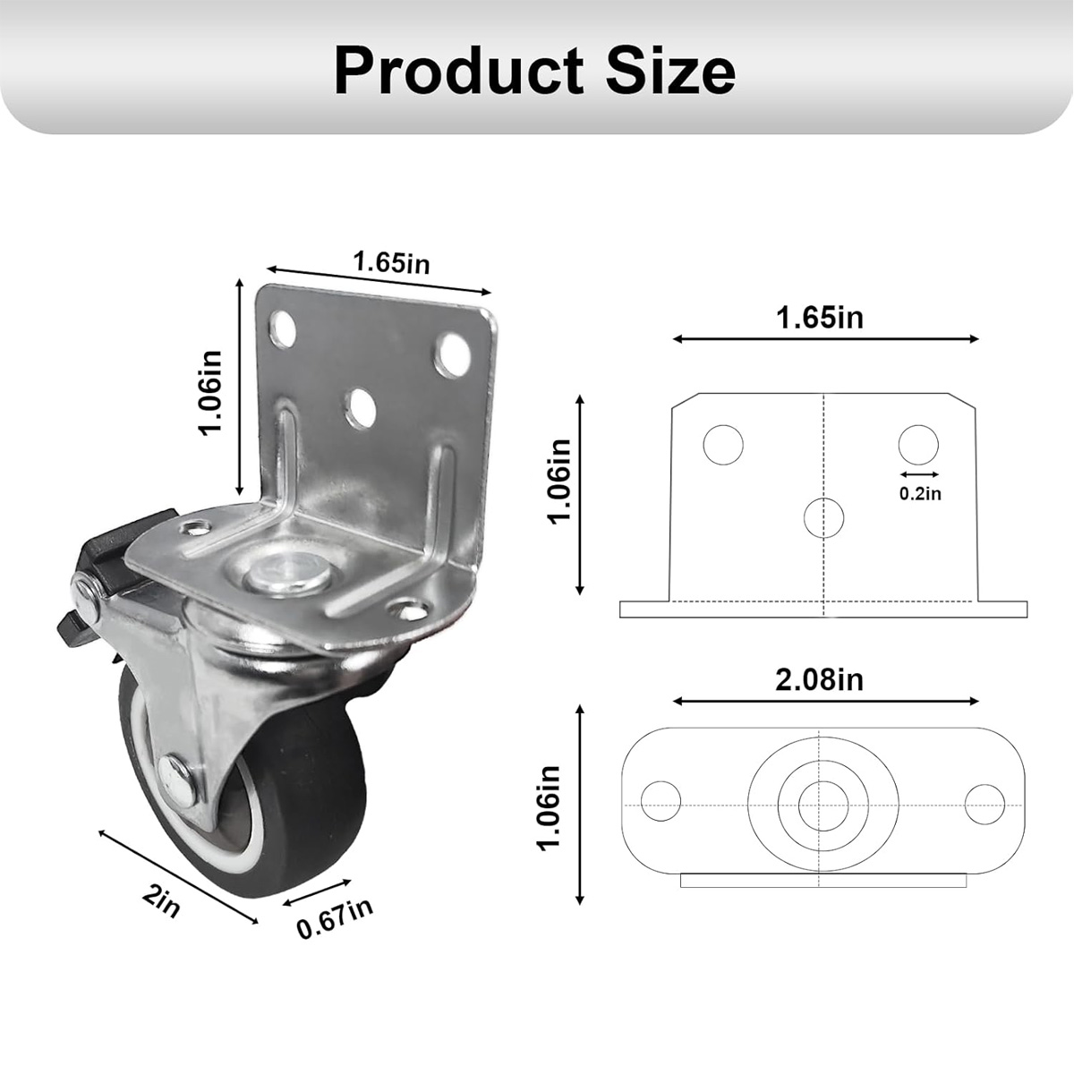 4 stuks L-vormige meubelwielen - Furniture Hardware Fitting recensie en prijs