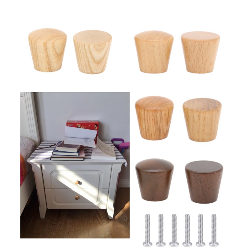 6 stuks ronde houten kastknopp - Furniture Hardware Jig recensie en prijs